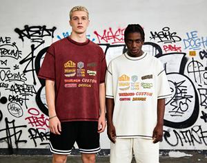 Camiseta de hombre de algodón 100% de alta calidad con estampado serigrafiado, holgada y personalizada, nueva colección de verano. - Product Image 1