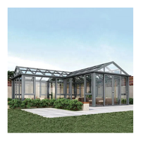 Serre de jardin d'hiver en aluminium isolée, luxueuse et personnalisée, en verre, imperméable, pour patio extérieur