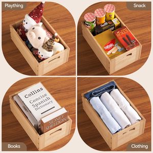 Đựng Thức Ăn Organizer nhà bếp THÙNG GỖ kệ tủ tổ chức Lưu trữ <span class=keywords><strong>Cube</strong></span> giỏ <span class=keywords><strong>Cube</strong></span> lưu trữ Thùng với thiết kế - Product Image 3