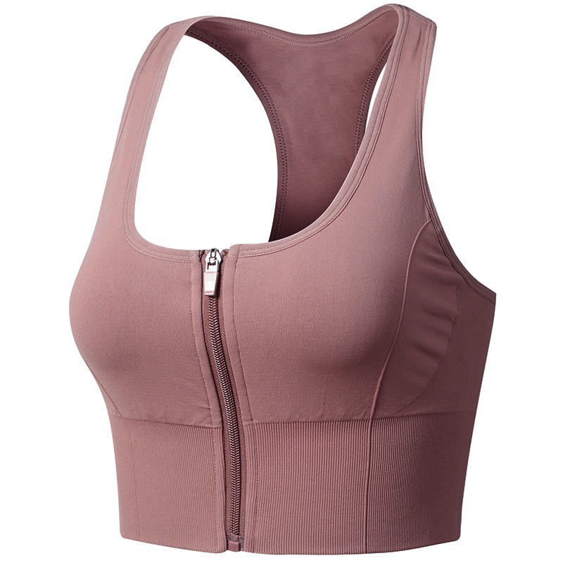 Front Closure Breathable Eco-Friendly Sports Bra for Women Workout Gym Yoga Fitness Plus Size with Zip Front