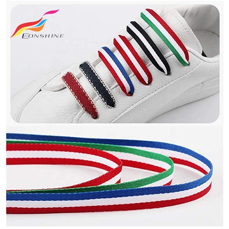 Cordones Planos Para Zapatos, Botas O Zapatillas - Negro, Blanco O De Colores (Material Poliéster)