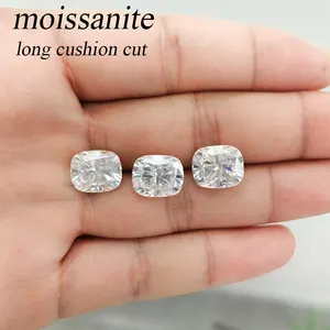 Moissanite 롱 쿠션 컷 고급 보석 스톤 무색 DEF GH 스톤 느슨한 판매