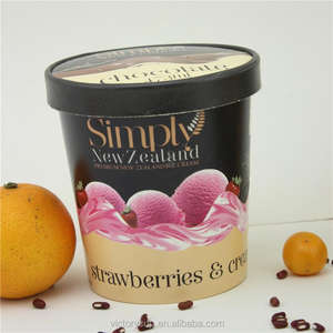 Tasses à paroi unique de qualité alimentaire de 470ml couvercles feuille d'or estampage gaufrage logo matériaux recyclés pour yaourt nouilles biscuits crème glacée - Product Image 5