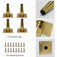 Bestseller Metall-Möbelbeine Gold Konisch Geformte Ersatz-Möbelfüße für Sofas