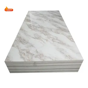 Style 3mm High Glossy Uv Marble Sheet Board Reasonable Price New PVC Pvc Board+marble Design+uv Coating. Glue On Wall Moulding