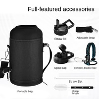Bouteille d'eau isotherme Space Jug 64/87/128oz Grande Capacité Sports de Plein Air Sans BPA Anti-fuite Logo Personnalisé Vente en Gros