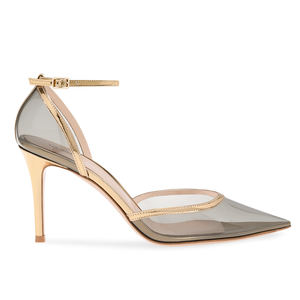 אלגנטי אפור שקוף גבוהה עקבים ברור ד 'אורסיי משאבות הבוהן מחודדת קרסול רצועת פגיון ערב מסיבת נשים נעליים - Product Image 2