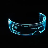 Lunettes de soleil LED lumineuses, style vintage punk, pour hommes et femmes, mode, fête, Noël, lunettes colorées lumineuses