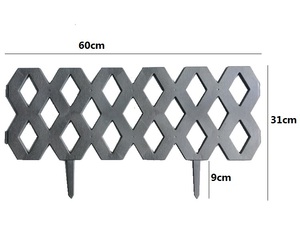 Sturdy Flexible No Dig Weatherproof Interlocking Garden Edging Border Anchoring Spikes <b>Plastic</b> Eco-Friendly Rot Proof White - Product Image 2