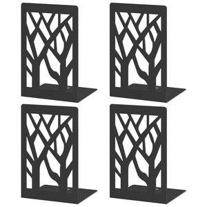 Set di Fermalibri in Metallo Moderno, Porta Libri da Scrivania a Forma di Albero Nero, Supporto Antiscivolo per Libri per <span class=keywords><strong>Casa</strong></span> <span class=keywords><strong>e</strong></span> Ufficio - Product Image 1
