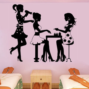 Di modo rimovibile trucco shop decorazione della parete 3d salone di bellezza <span class=keywords><strong>adesivi</strong></span> - Product Image 3