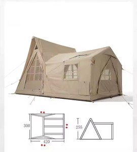 חדש מעוצב עמיד למים וחיפוי רוח אוויר אוהל מתנפחים אוקספורד נייד עבור נסיעות המשפחה - Product Image 4