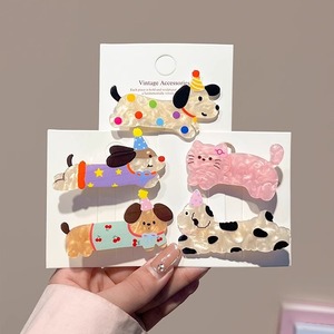 Pinces à cheveux fantaisie motif chien <span class=keywords><strong>teckel</strong></span> et chat pour femmes, pinces latérales pour franges, accessoires capillaires - Product Image 1
