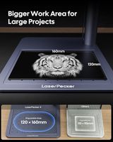 Grabador Láser Portátil Laserpecker 4 LP4 Deluxe de Alta Precisión 0.01mm, Máquina de Corte Láser con Sincronización de Tareas para Madera, Metal y Joyería
