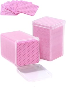 Almohadillas de Limpieza de Uñas de Tela No Tejida para Esmalte de Uñas, Pegamento para Pestañas, Toallitas de Limpieza de Pegamento para Extensiones de Pestañas Rosas, Suministros de Salón - Product Image 3