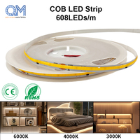 AC COB LED Strip Tanpa Driver Colokkan 110V/220V 2700K 3000K 4000K 6000K IP20 Dalam Ruangan Ra80 untuk Stan Pameran