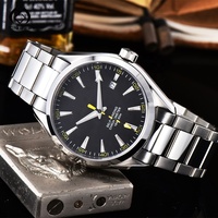 Últimos Relojes de Pulsera Mecánicos Automáticos de Aviador para Hombre Personalizados con Logo, Cronógrafo Plateado Resistente al Agua