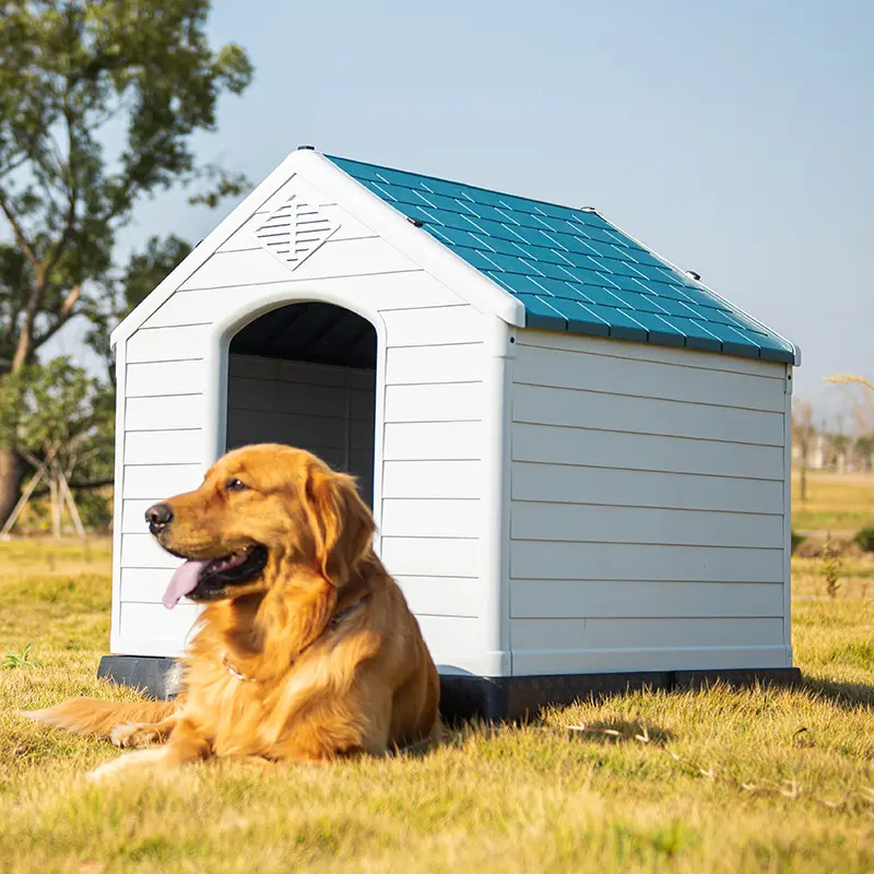 Nuova vendita a caldo di grandi dimensioni in plastica resistente impermeabile all'aperto canile casa per animali domestici
