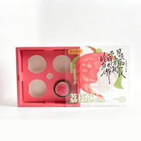 Boîte à tiroirs de luxe la plus récente avec fenêtre en PVC, boîte à tiroirs coulissante rose avec insert en papier