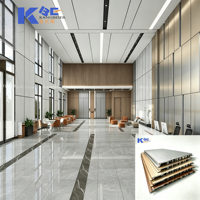 Panneau mural en aluminium nid d'abeille de qualité supérieure, panneau composite pour la décoration intérieure de luxe, revêtement mural commercial