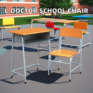 Ensemble table et chaise d'étudiant moderne Aoyasi PT-106G avec matériaux en acier, bois et plastique, couleur personnalisée, mobilier scolaire PT-106G moderne - Product Image 6
