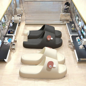 Pantuflas Ultra Suaves Antideslizantes de EVA con Diseño Abierto y Función Antibacteriana para Uso Doméstico - Product Image 3