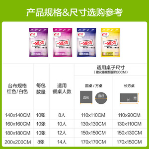 E-Clean Household PE Plastic Tablecloth Red Oil Proof Disposable Wedding Dining Cover 1414 1616 1818 2020 - Product Image 4