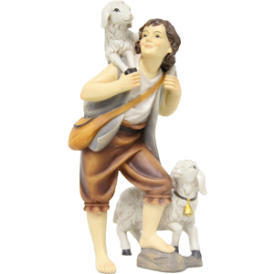 Figurine de crèche de 8,2 cm, berger avec mouton, personnalisable, petite taille pour figurines de 9 cm, décorations (9006935009606) - Product Image 1
