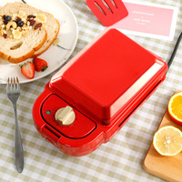Pembuat Waffle Digital Portabel Elektrik Anti Lengket 600W Dapat Diisi Ulang USB dengan Pengatur Waktu, Alat Dapur Pintar Berbahan Aluminium yang Dapat Diganti