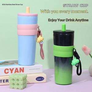 Taza Térmica con Asa de Acero Inoxidable 316, Nueva Taza para Café, Taza para Agua con Pajita, Taza de Viaje para Auto de Gran Capacidad - Product Image 4