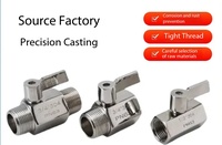 Vanne à boisseau sphérique miniature en acier inoxydable SS304 PN63 3/8" avec filetage mâle-femelle pour conduites d'eau, d'huile et de gaz – Approvisionnement direct usine