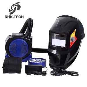 Rhk nova venda quente de alta qualidade papr, energia solar, escurecimento automático, alimentação por ar, purificação, respirador, capacete de soldagem com respirador