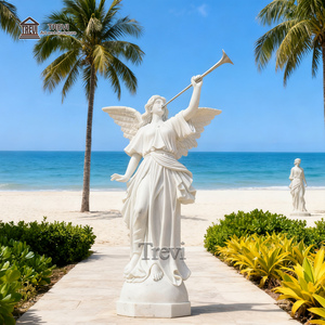 TREVI 공장 도매 유럽 대리석 서 천사 그림 동상 조각 성 야외 - Product Image 3