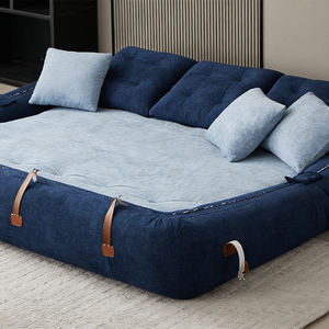 आधुनिक लक्जरी लिविंग रूम बिस्तर सोफे सेक्शनल सेट फर्नीचर 2 3 सीटर कॉर्डरॉय मॉड्यूलर आलसी डिजाइन सोफे बिस्तर - Product Image 2