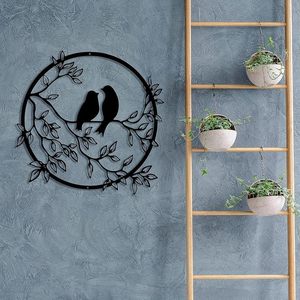 Metal Handmade Stainless Steel Feng Shui Wall Art Bird Branch Silhouette Wall Vase Hanging <strong>Decor</strong> Living Room <strong>Office</strong> <strong>Christmas</strong> - Product Image 6