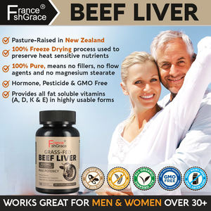 דשא המוזן בכבד בקר כמוסות הורמון כבד coq10 עם ויטמינים <span class=keywords><strong>b12</strong></span> למבוגרים - Product Image 3