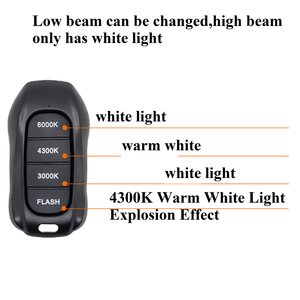 Phares LED à trois températures de couleur, télécommande, haute puissance 180W 12V, nouvelle compatibilité universelle, ampoules LED H4 9005 H7 H11 H1 - Product Image 2