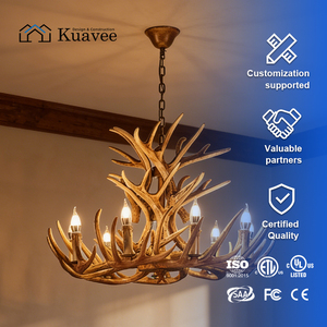 Lampadario Moderno a Sospensione Regolabile in Altezza, a Forma <span class=keywords><strong>di</strong></span> <span class=keywords><strong>Corna</strong></span>, con Struttura in Resina e Metallo, per Illuminazione Decorativa a Soffitto <span class=keywords><strong>di</strong></span> Appartamenti - Product Image 1