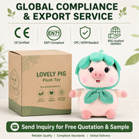 Oreiller en peluche Kawaii Piggy super doux 23/35/45/60cm Jouet en peluche à fleurs en coton PP pour enfants, petite amie cochon 31cm-50cm