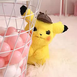 Juguete de peluche de <span class=keywords><strong>Detective</strong></span> <span class=keywords><strong>Pikachu</strong></span> genuino, muñeco de peluche suave Pokemoned con sombrero de <span class=keywords><strong>detective</strong></span>, colección de regalos para fanáticos de los niños de alta calidad - Product Image 6