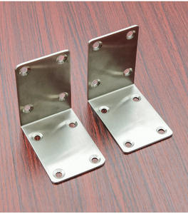 Code d'angle en acier inoxydable épaissi angle droit 90 degrés L-angle fer meubles connecteur support - Product Image 5