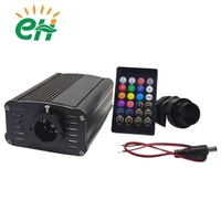 Lumière à fibre optique LED en alliage d'aluminium 18W/18W*2 IP20 DC12V/AC110-240V avec contrôle vocal par application et télécommande RF RGBW pour la maison, le KTV, le cinéma, le bar