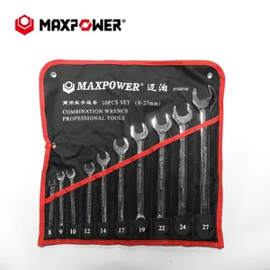 MAXPOWER metrik uzun 10 adet el aletleri kombinasyon donanım dişli anahtar alet seti