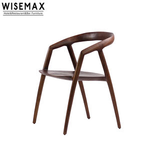 Wisemax đồ nội thất nóng bán Trung Quốc phong cách Đồ nội thất nhà cánh tay ghế óc chó gỗ Ghế ăn cho khách sạn phòng ăn - Product Image 2