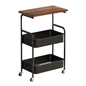 Carrito de almacenamiento móvil tipo estantería, estante de almacenamiento de pie para cocina, dormitorio, estante para refrigerios de varias capas, baño y aseo - Product Image 5