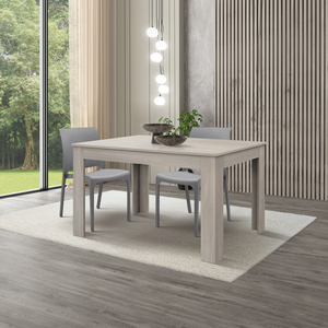 Mesa de Comedor Extensible 120x80 con Acabado Melamina en Color Perla Olmo, Diseño Moderno y Minimalista para Interiores - Product Image 2