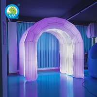 Accessoires d'affichage commerciaux d'arche rougeoyante à LED personnalisés pour les objets gonflables publicitaires pour les décorations de mariage et d'événement