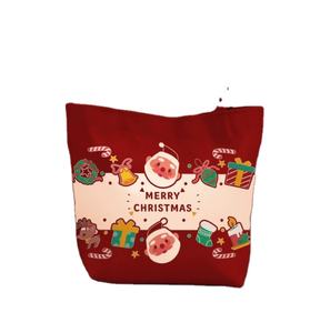 Boîte cadeau en coton recyclable, sachets à cordon pour bonbons de Noël, cadeaux en vrac, faveurs de fête, petits articles de fête, sacs à friandises - Product Image 1