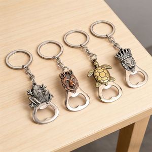 Custom Animal Shape Metal Keychains Laser Engraved UV Printing Brand LOGO Portable Customized Beer Bottle Opener <b>Key</b> <b>Chains</b> - Product Image 1