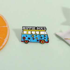 Broche de autobús Hippie Soul, alfileres esmaltados, broches de Metal Vintage Van, insignia de solapa, mochila, regalo de joyería, alfileres al por mayor - Product Image 2